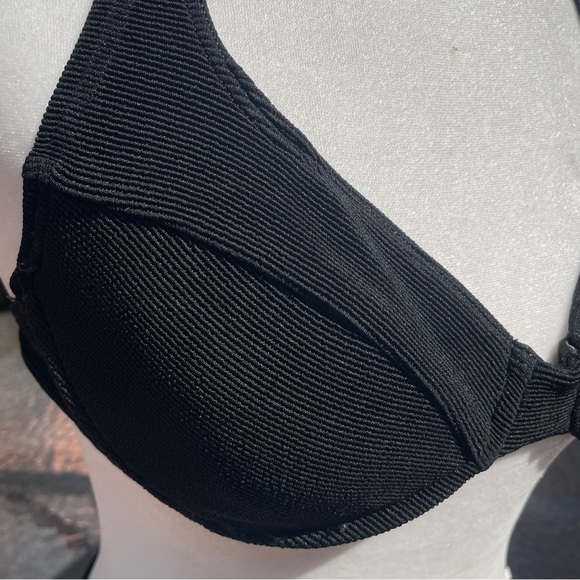 2 Piece Halter Bikini Swim Systems XS Black White - Picture 7 of 10